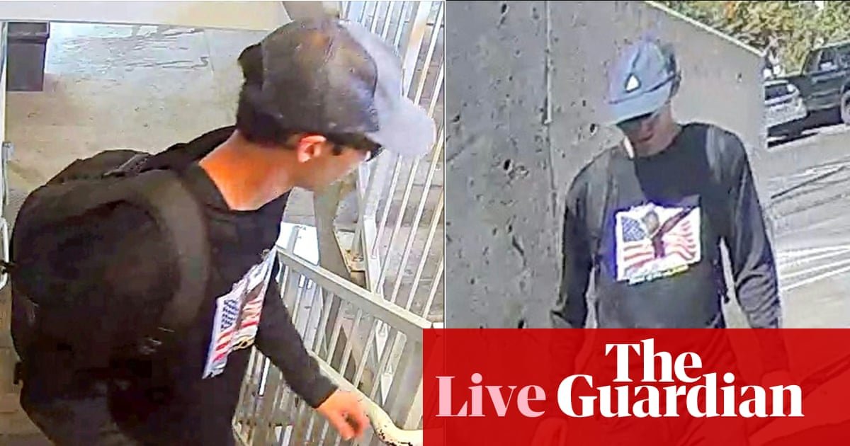 Charlie Kirk shooting latest: killer still at large as video of suspect released | Charlie Kirk shooting Charlie Kirk shooting latest: killer still at large as video of suspect released | Charlie Kirk shooting