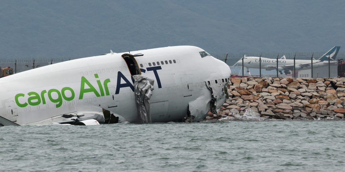 2 Dead After Cargo Plane Veers Off Runway at Hong Kong Airport