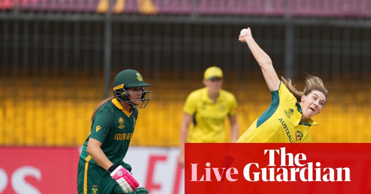 Australia v South Africa: Women’s Cricket World Cup – live | Women’s Cricket World Cup Australia v South Africa: Women’s Cricket World Cup – live | Women’s Cricket World Cup