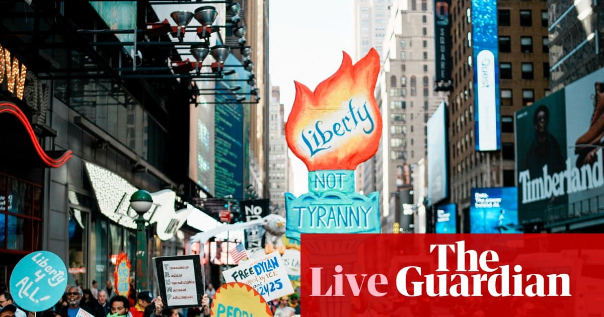No Kings protest live updates: thousands march against Trump in nationwide day of protest | Trump administration No Kings protest live updates: thousands march against Trump in nationwide day of protest | Trump administration