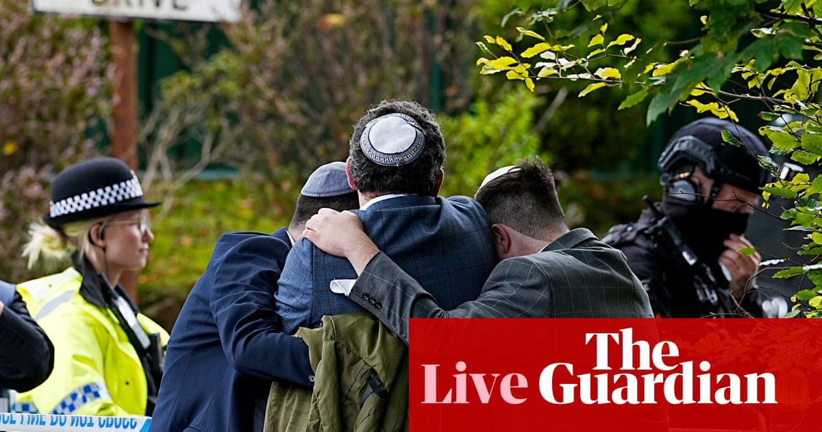 Police to give update after two killed in Manchester synagogue attack – latest | UK news