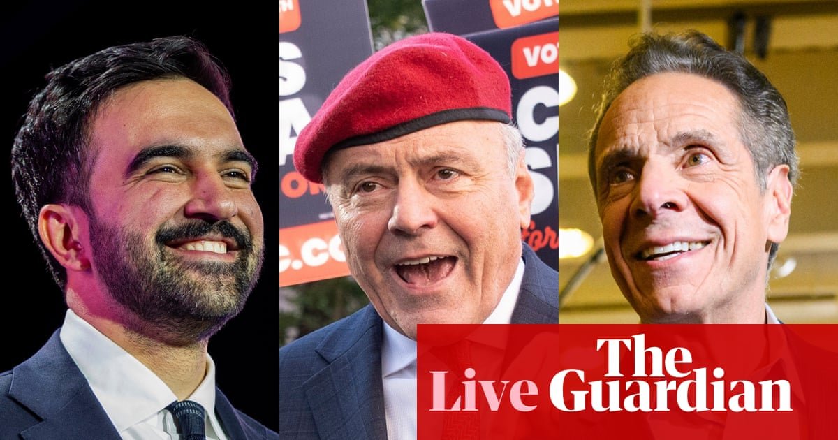 NYC mayoral election live: Mamdani, Cuomo and Sliwa await results after polls close | Zohran Mamdani