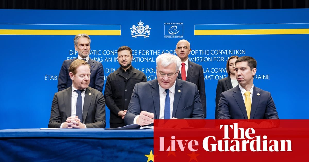 European leaders sign treaty establishing Ukraine war damages body – Europe live | Ukraine European leaders sign treaty establishing Ukraine war damages body – Europe live | Ukraine