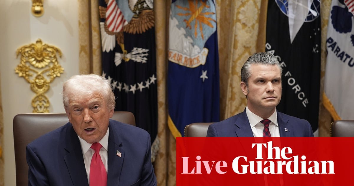 Pete Hegseth says he ‘didn’t stick around’ to watch second strike on alleged drug boat as Democrats slam administration over attacks – live | Trump administration