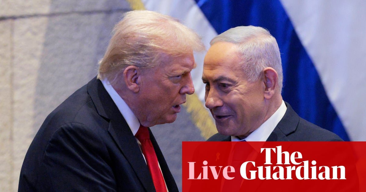 Trump to meet Netanyahu at Mar-a-Lago amid concerns over progress on fragile Gaza truce plan – live | Trump administration Trump to meet Netanyahu at Mar-a-Lago amid concerns over progress on fragile Gaza truce plan – live | Trump administration