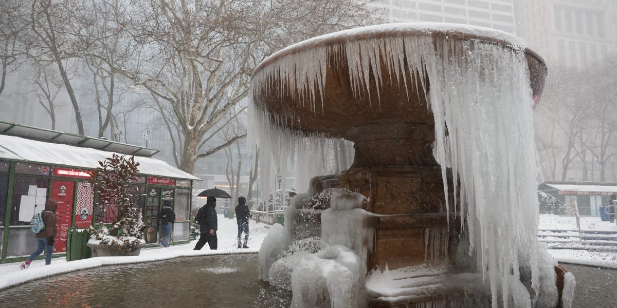 Photos Show Americans Weathering Winter Storm Fern in the US