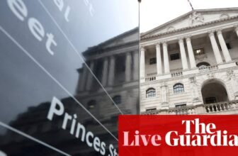 Bank of England expected to leave interest rates on hold after rise in inflation – business live | Business