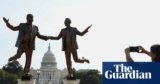 New statue on National Mall celebrates ‘long-lasting bond’ between Trump and Epstein | Donald Trump
